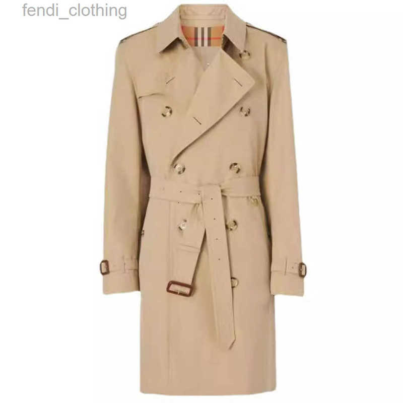 Mens Trench Coats Designer Brand Mid Length Coat Spring and Autumn British Style New Waterproof Classic Double Breasted Mid Length Windbreaker Jacket 2NGF Z251101