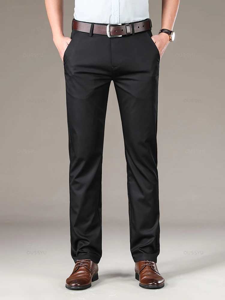 igh Quality Luxury Straight Business Suit Pants Men Thin Soft Lyocell Fabric Designer Summer Elegant Long Formal Trouser Male W250819