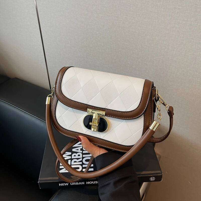 Paris Fashion Zipper Shoulder Stylish Retro Small Square Women S High Quality Leather Crossbody Bag