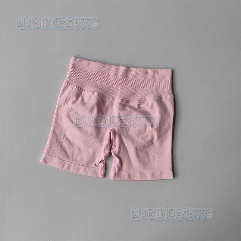 Seamless Three-quarter Sports Fitness Shorts for Women Three-section Waist Hip-lifting Tight-fitting Peach Butt Tummy Control Yoga Shorts for Summer H