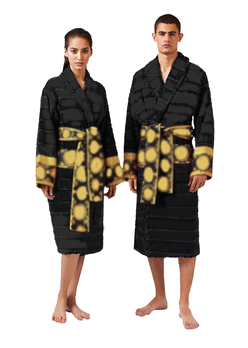 7-color designer fashionMens Luxury classic cotton bathrobe men and women brand sleepwear kimono warm bath robes home wear unisex bathrobes one size
