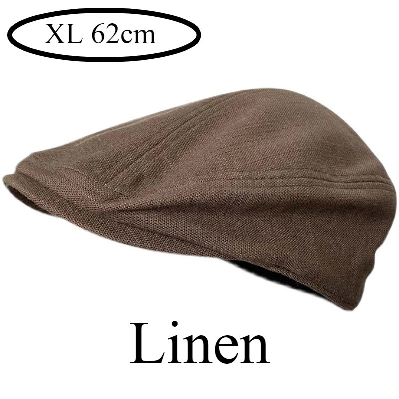 Summer Linen Breathable Big Size Berets sboy Caps Men Women Painter Hats Fashion Detective Hats Retro Driver Advancing Caps 250814