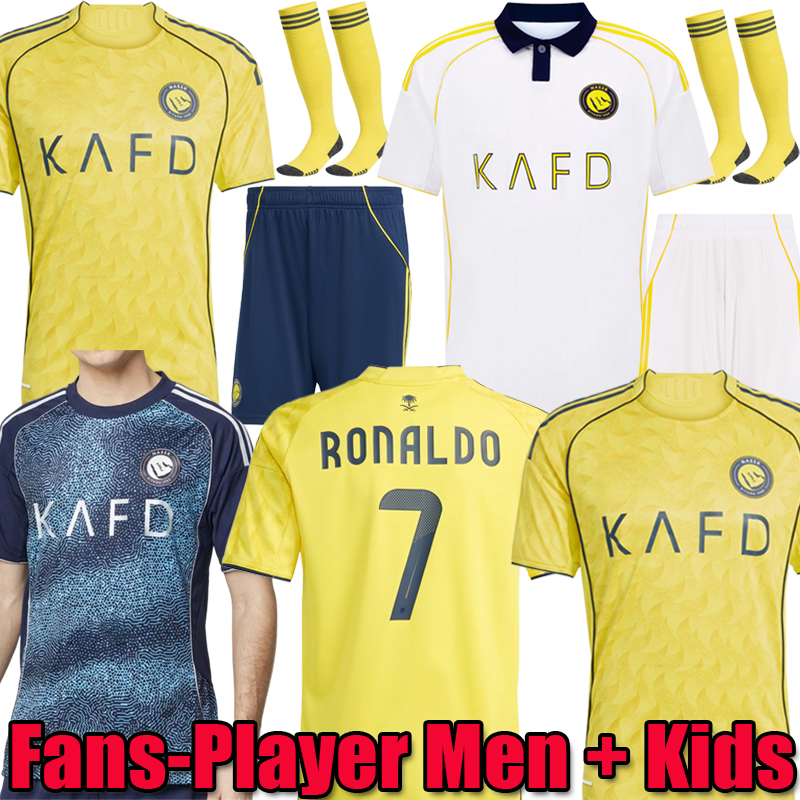 al nassr 25 26 soccer jersey 2025 football shirts RONALDO kit kids set Mane Joao Felix 2026