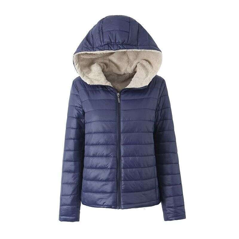 Women's Clothing new casual coat women's short plus veet loose hooded cotton jacket
