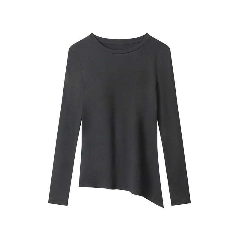 American Style Finger Design Long Sleeve T-Shirt For Women Spring And Autumn Versatile Slim Fit Hot Girl Top B5