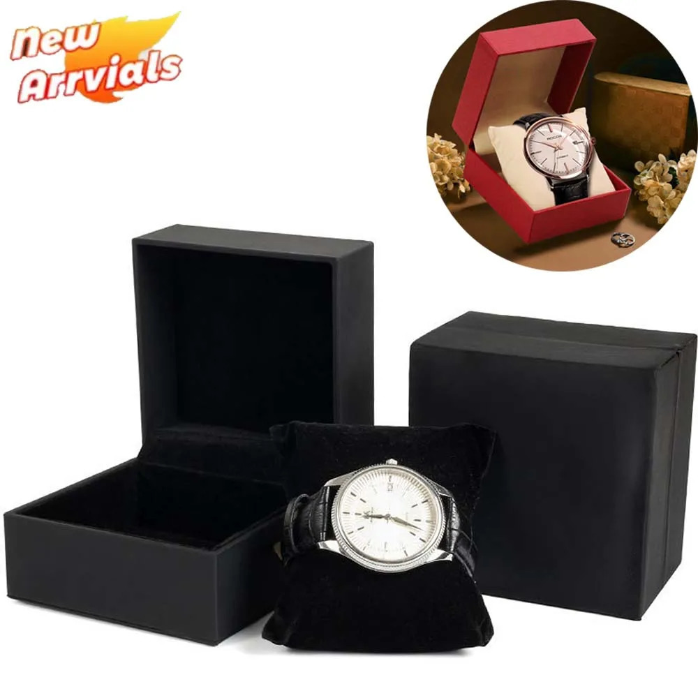 1PC Watch Organizer Storage Box PU Single Watch Display Case Wristwatch Watch Holder Travel Jewelry Watch Organizer For Men Gift 250819