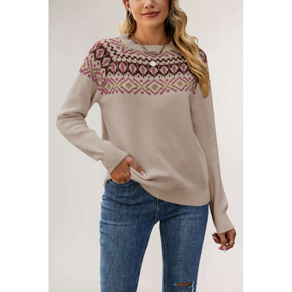 Winter New Wool Knitted Sweater Loose Pullover Women's Fashion B5