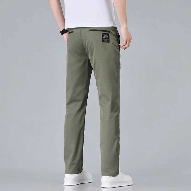 Fashion New in Mens Casual Pants Straight Slim Thin Korean Breathable Comfortable Brand Mens Clothing Summer Trousers W250819