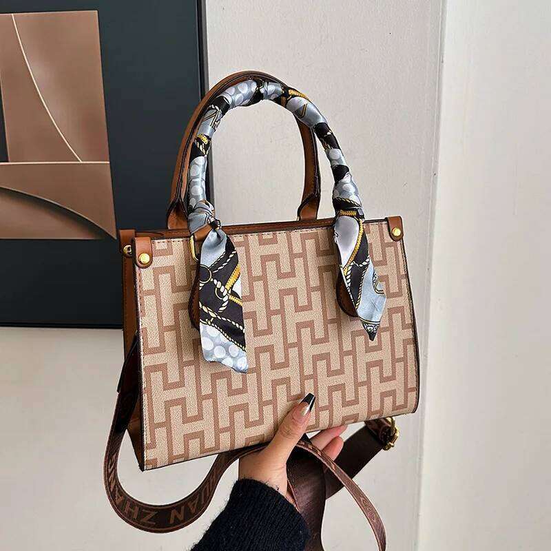 Classic Tote Bag For Women Elegant Monogram Shoulder Purse Spacious Mother S Day Gift Handbag With Wide Straps