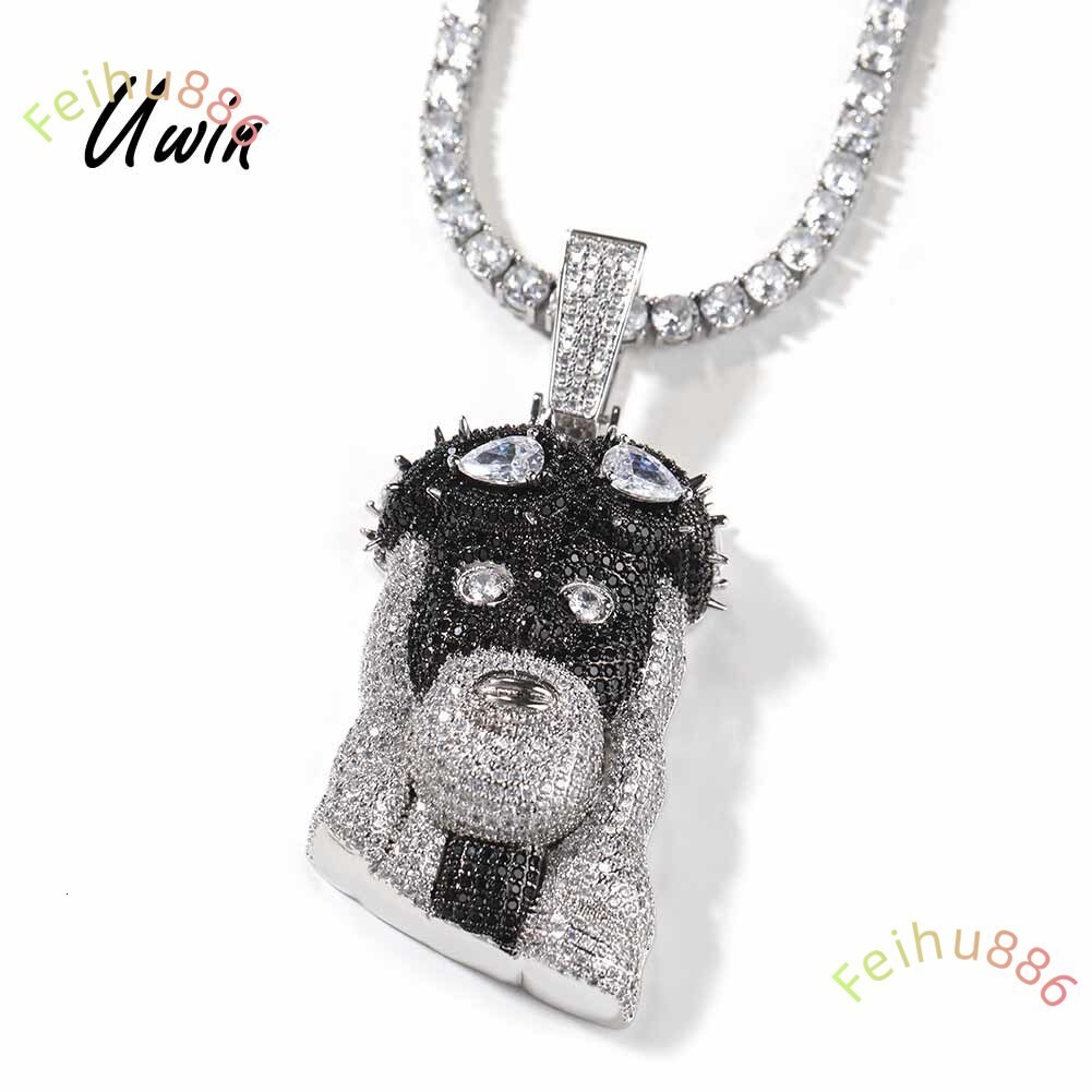 Two Tone Colored Jesus Pendant 925 silver Moissanite Stones Christian Jewelry Hip Hop Jewelry for Men