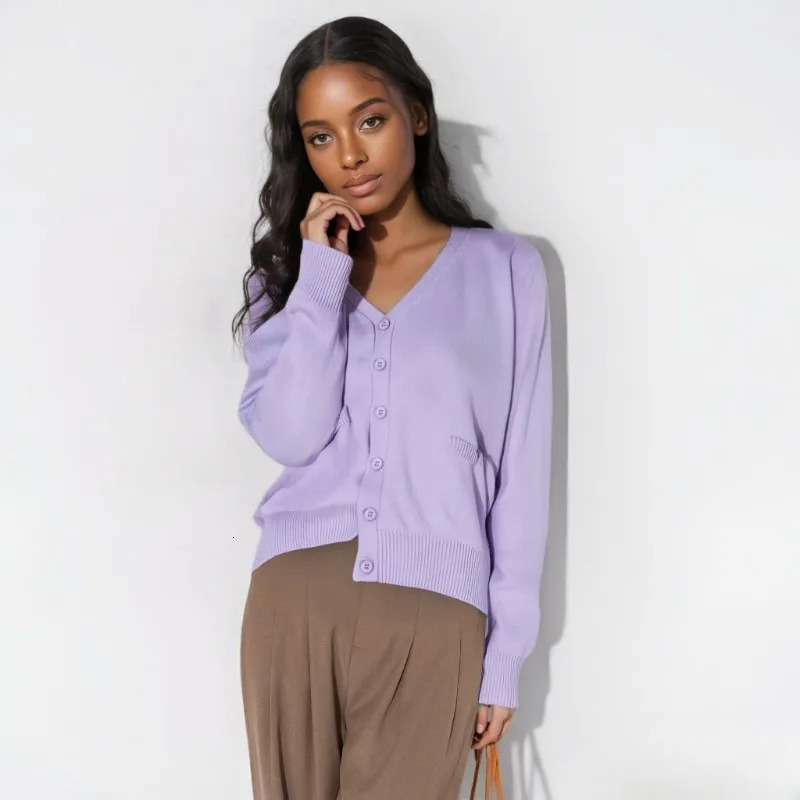 Casual College Style Outerwear Female Spring Autumn Solid Color Sweater Cardigan Women Long Sleeved Knitted Cardigans Mujer 250819