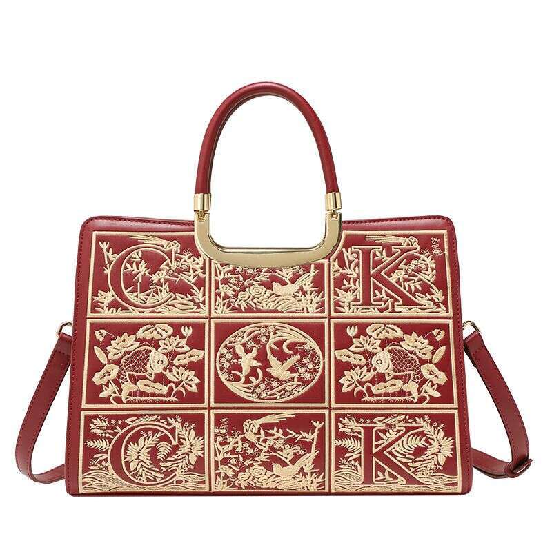 Women's Bags Wedding Handbag New Style Light Atmosphere Large Capacity High End Embroidery Mother Women Bag 9198