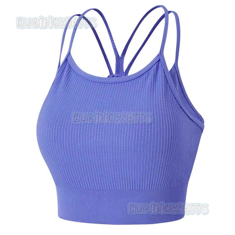 Seamless Backless Running Sports Bra Shockproof One-piece Bra Pilates Fitness Camisole with Chest Pads H250819