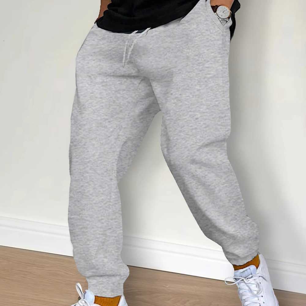 Mens Casual Pants Autumn Winter Fleece Sweatpants Men Running Jogger Sports Gym Trousers Fashion Solid Color Workout Long Pants W250819