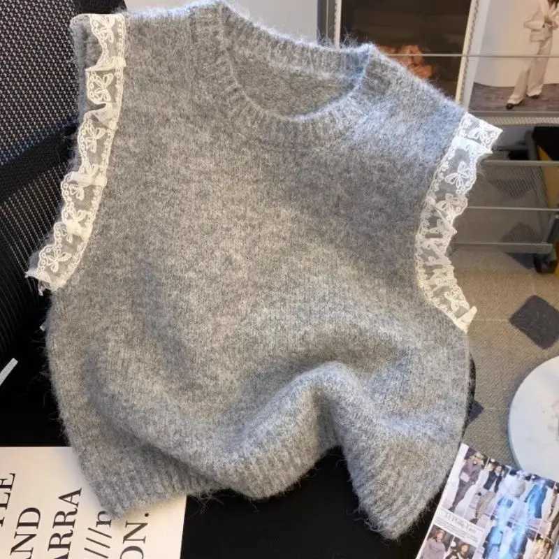 Japanese Style Knitted Vest JK Sweater Round Neck Pullover Uniform Top for Girls Autumn Winter Fashion XJ250819