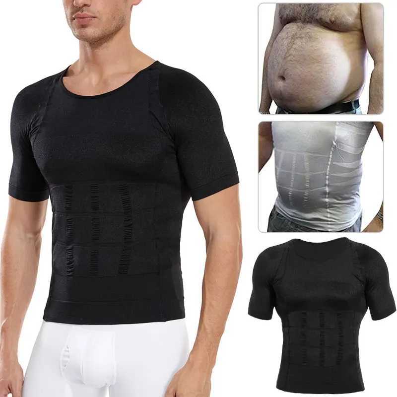 Men Slimming Body Shaper Compression Shirt Gynecomastia Slim Shapewear Belly Shapers Tummy Reducing Tops Waist Trainer Shapewear W250819