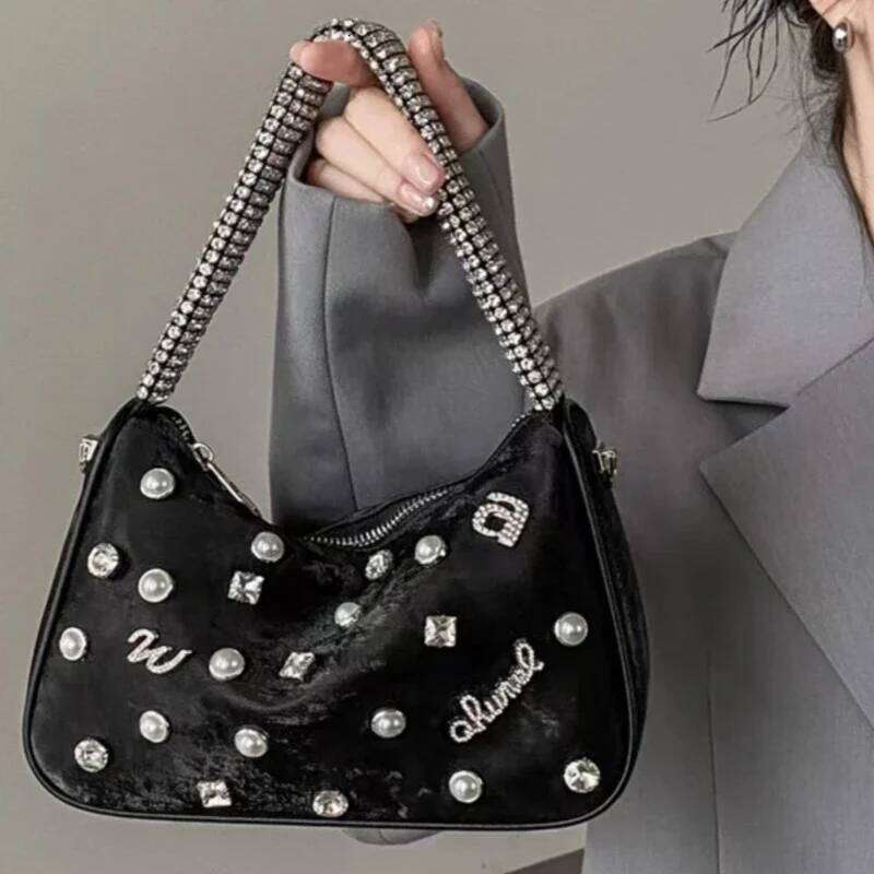 Designer Handbag Women New High Quality Veet Dias Letter Shoulder Trend Fashion Chic Elegant Crossbody Bag