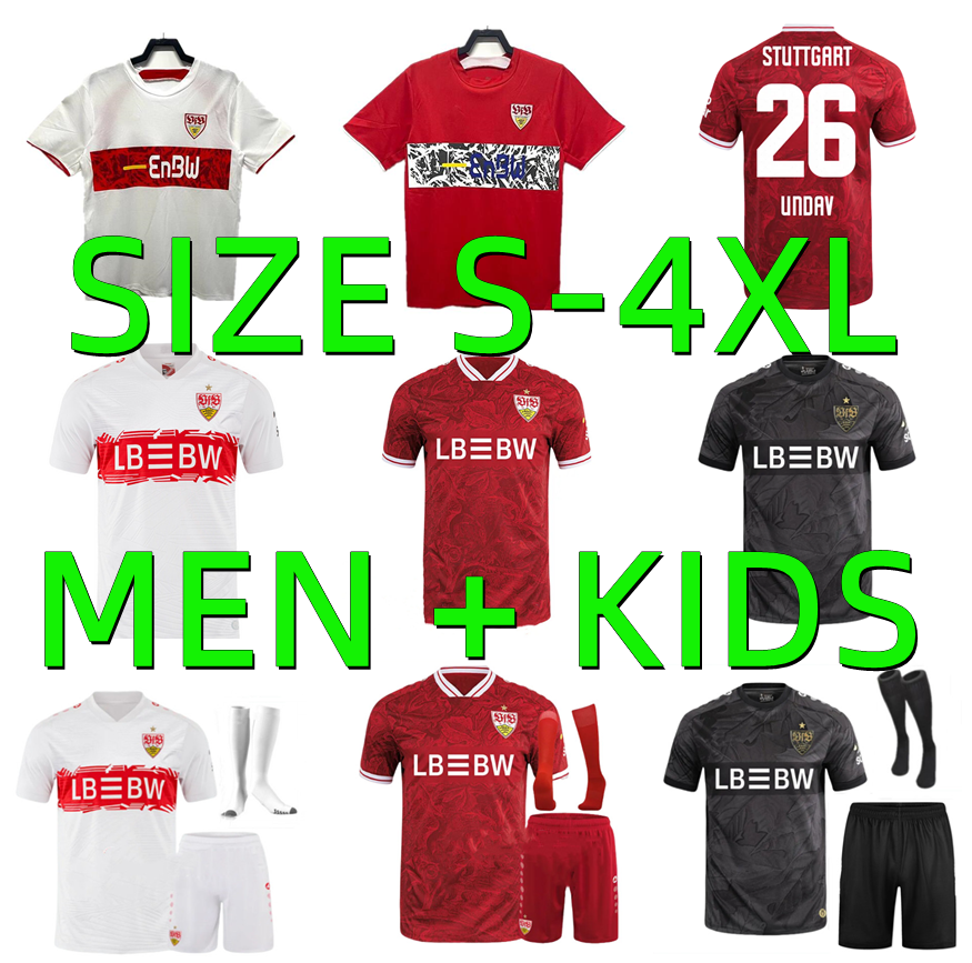 2025 2026 Stuttgart Mens RETRO Soccer Jerseys 25 26 Gomez DEMIROVIC Khedira Hilbert Babbel Streller vintage Home Away Men kids kits socks Football Shirts Uniforms