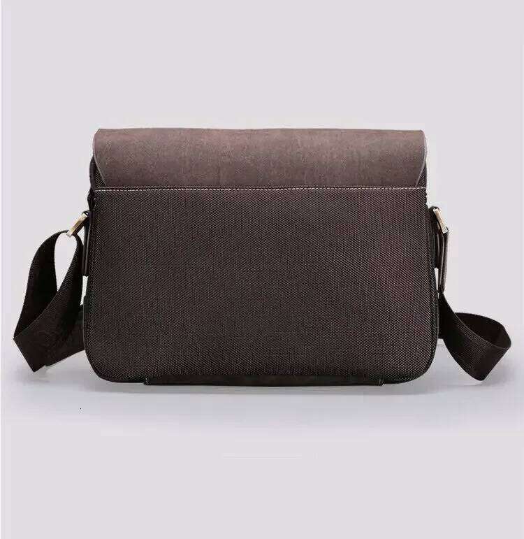 Men S Flip Large Travel Leather Oxford Vintage Handbag Casual Shoulder Bags Hight Qualtiy Men Retro Zipper Sling Bag