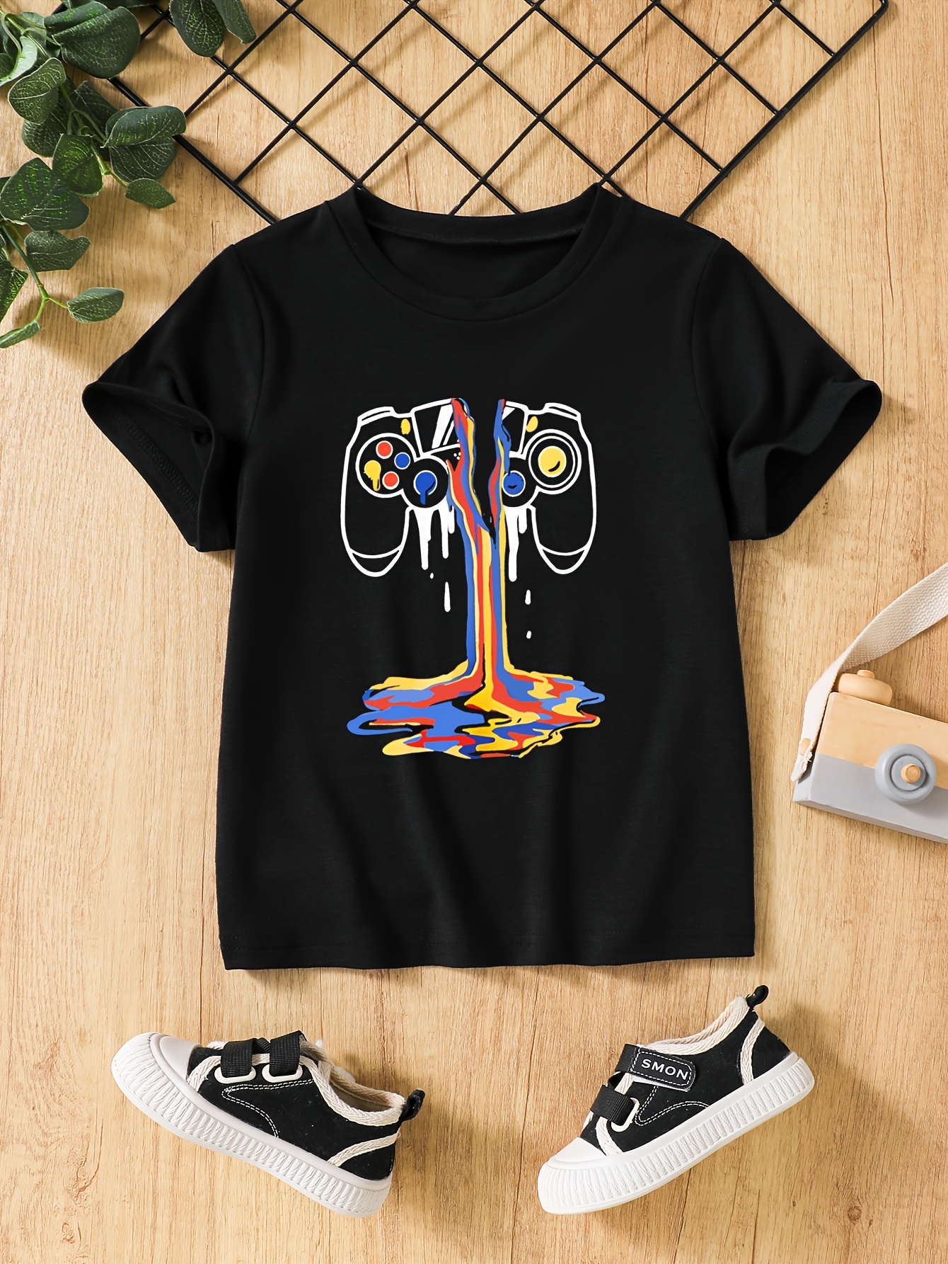 T-shirts Boys' Short-Sleeve Tee Set: Three Graphic Print Game Console Shirts