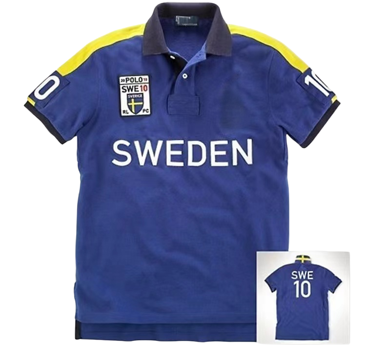 New York 2026 polos Summer New Polos Shirts European and American Men's Short Sleeves CasualColorblock Cotton Large Size Embroidered Fashion T-Shirts S-2XL