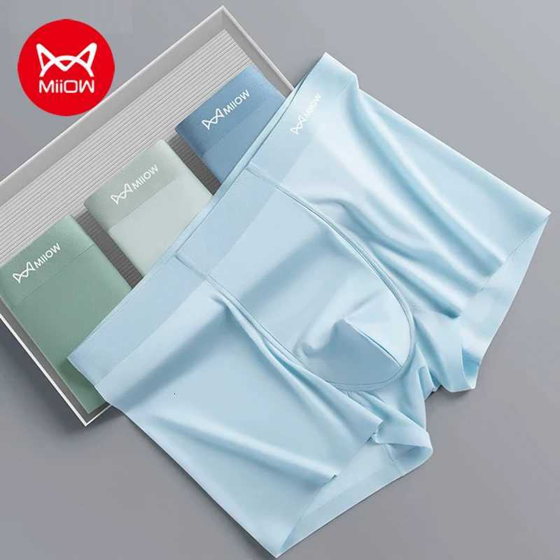 3Pcs Men Underwear Boxers Mesh Ice Silk Breathable Mens Underpants 0A Antibacterial Crotch Mens Underwear Boxer Briefs W250819