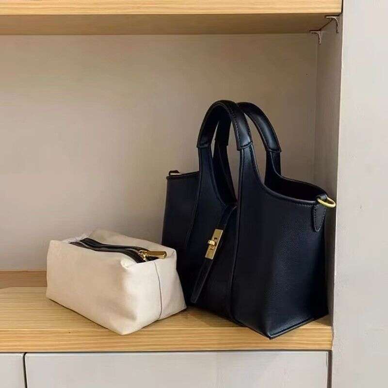 High-end Basket Canvas For Women 2024 New Large Capacity Handbag Tote Crossbody Commuter Bag