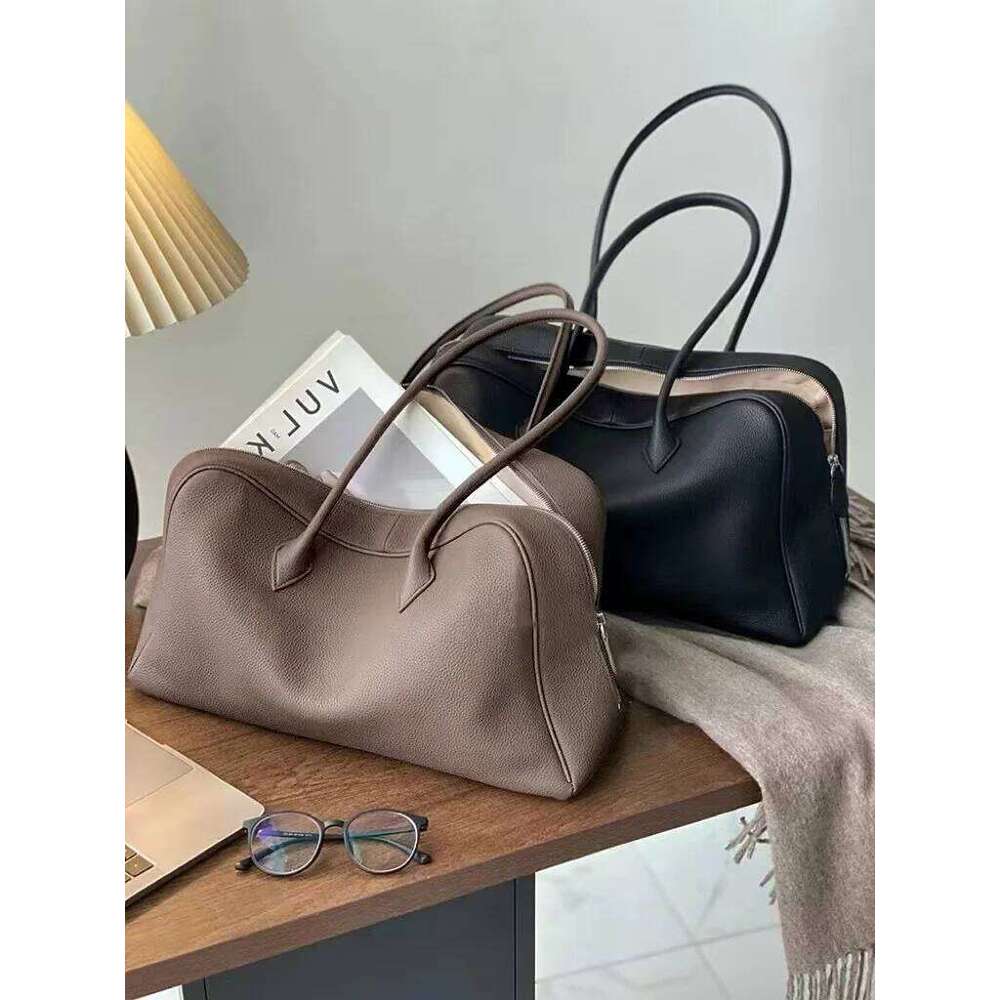 Designer Bags Motingsome First Layer Handbag For Women Togo Cowhide Niche Design Pillow Shoulder Bowling Bag Erarm Armpit Bags Boston Luxury Bag