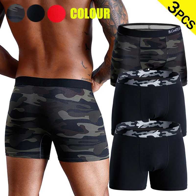 3pcs Camouflage Mens Underpants Sexy Underwear Man Boxers Brands Boxer Briefs Letter Elastic Band Cotton Mens Underwear Shorts W250819