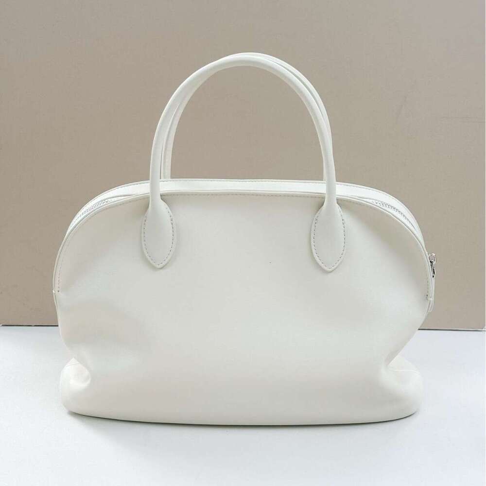New Summer French Style Simple High-End Commuter Bowling Handbag Niche Design Genuine Leather Women's Bag designer bag B5