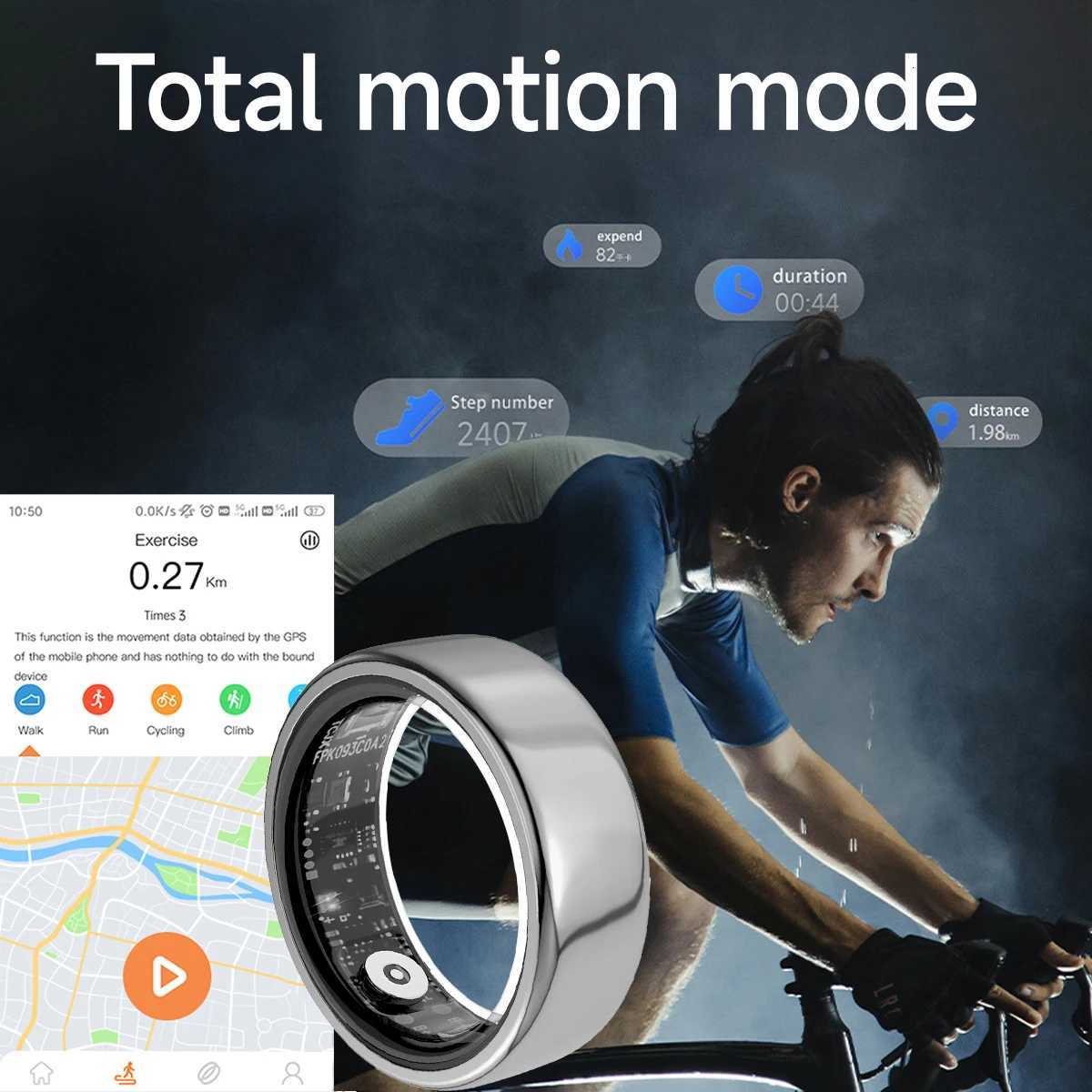 2025 New Smart Ring Blood Pressure Sleep Health Monitoring Multi-sport Modes Smart Ring IP68 Waterproof Remote Care For Men Women W250819