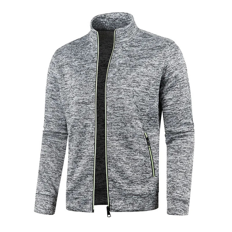 Autumn Winter Solid Color Long Sleeve Knitting Cardigan Man Casual Loose Comfortable Zipper Pockets Allmatch Outwear 250819