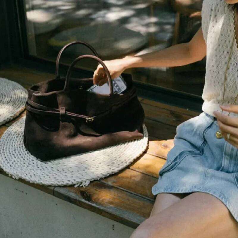 Winter Big Capacity High end Frosted Cowhide Women s Handbag Coffee Solid Color Matte Suede Leather Female Shoulder Bag bag