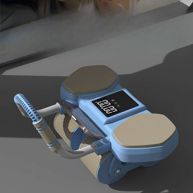 Smart Wheel Four-Wheel Automatic Rebound Large Screen Timer Men and Women Muscle Training Device Abdominal Reduction Shrink the abdomen