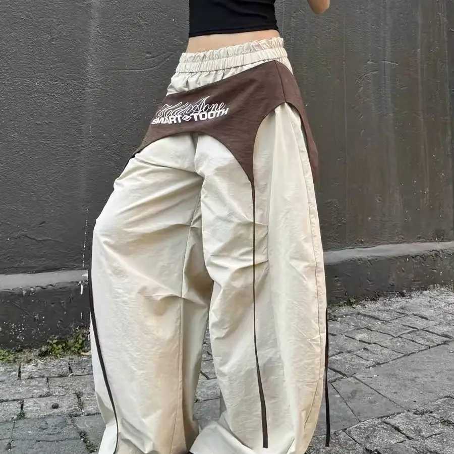 American Retro Design Wide Leg Pant Curved Knife Versatile Loose Street Hip Hop Dance Pant Loose Comfortable Cargo Trouser W250819