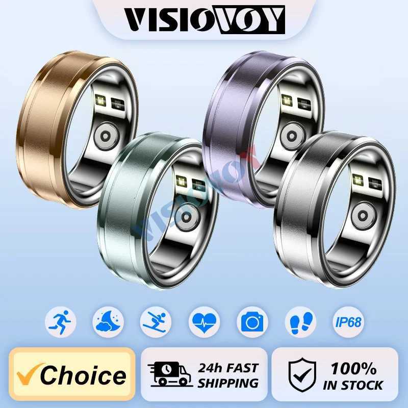Visiovoy Fashion Smart Ring Heart Rate Body Temperature Sleep Monitor Men Women Rings Sport Tracker IP68 Waterproof For OS IOS W250819