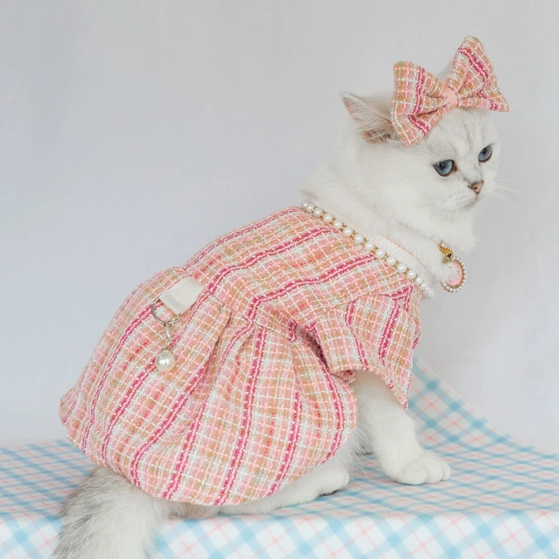 Pet Princess Style Dress Dog Cat Skirt Summer Comfortable Bow Skirt for Small and Medium Dogs Pet Supplies Pet Cloth