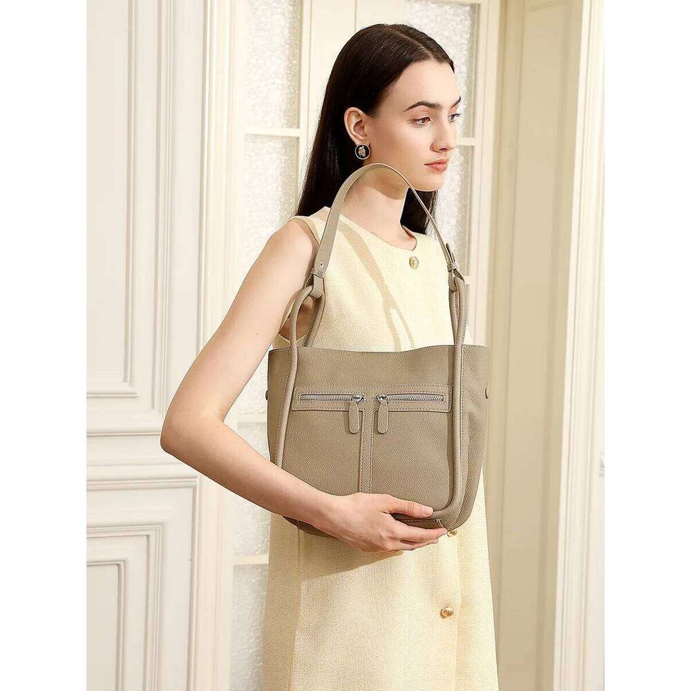 Designer Bags New Designer Bags For Women Genuine Leather Shoulder Casual Satchel Purses Large Capacity Commuting Bucket Crossbody Bag Luxury Bag