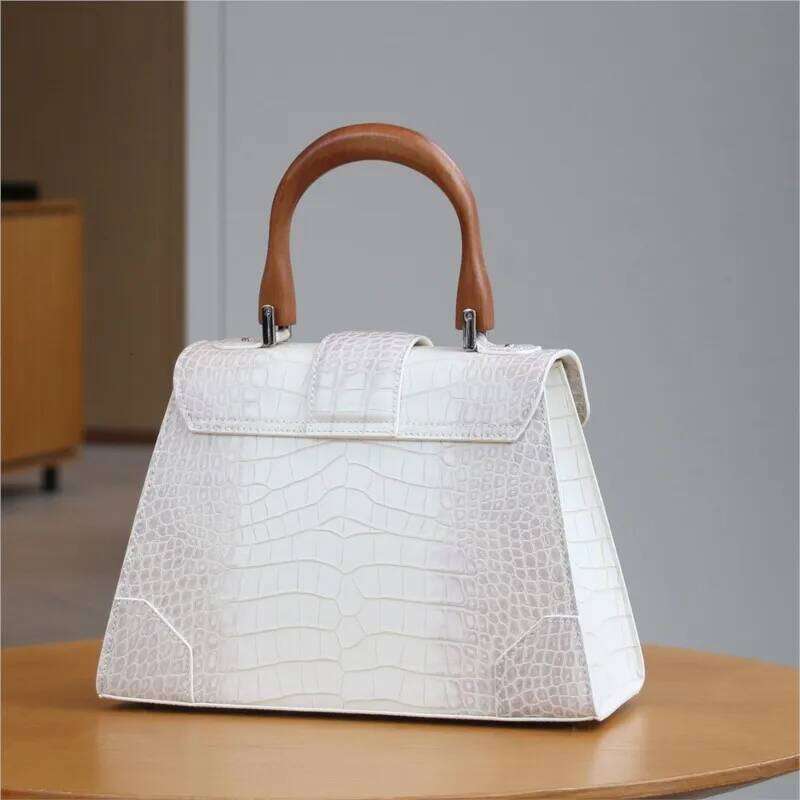 Brand women's handbag fashionable light new designer high-end temperament wooden handle crossbody shoulder bag