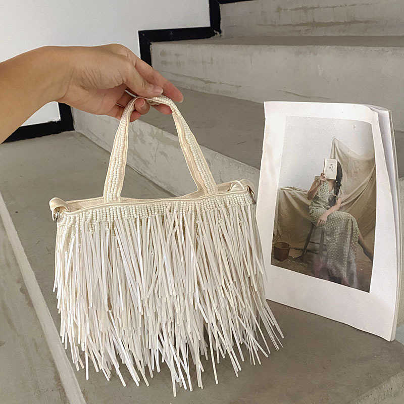 Summer Trend Large Capacity Tassel Bag Hot-Selling New Fashion Shoulder Bag Beach Vacation Tote Bag