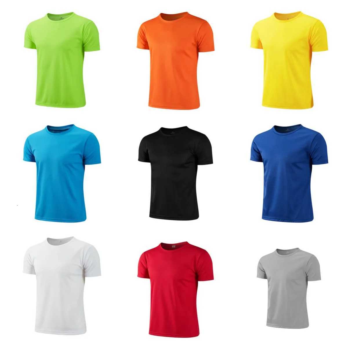 Men Short Sleeve Top Oversized White T-Shirt Man Casual Soild Shirt Quick Drying Gym Basketball t Shirts Soccer Tees Man Clothes Y250819