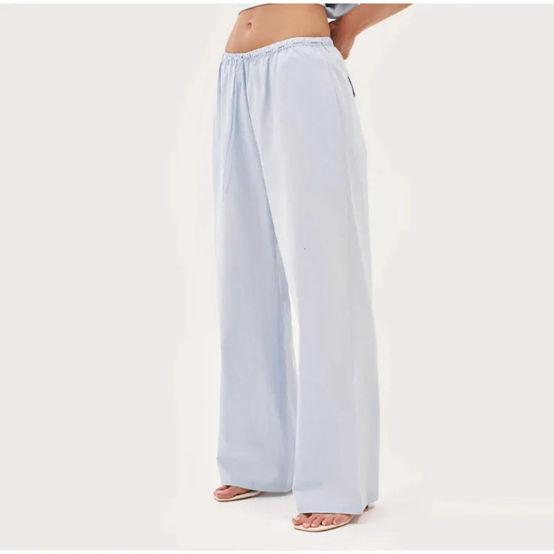 Women Cotton Back-Belted Set Shirt Collar Short Sleeve Top Wide Leg Pants Street Casual Suit office Elegant Lady Outfit 250820