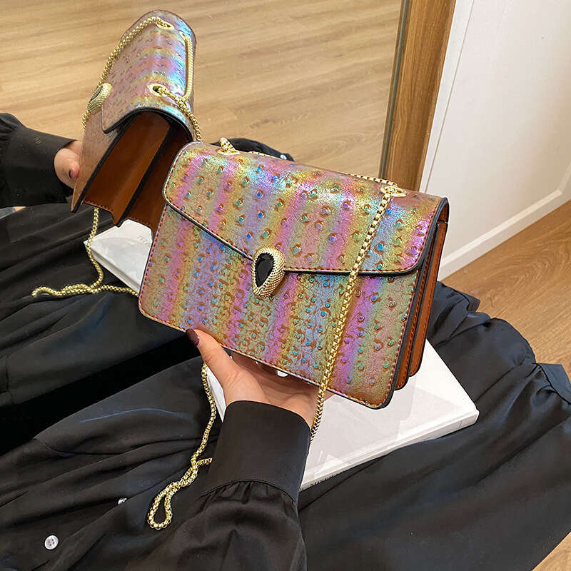 Head Snake Bags Designer for Women Bags 2025 Summer New Fashion Ladies Chain Crossbody Small Square Bag