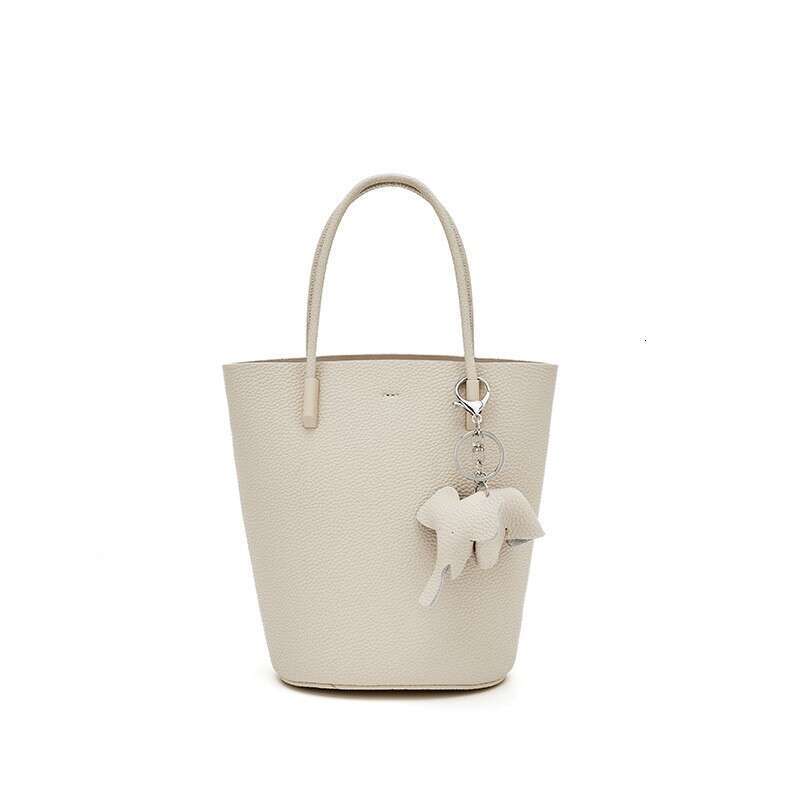 New Fashion Simple Handbag Single Shoulder Bucket Korean Style Cowhide Crossbody Genuine Leather Women's Bag designer bag B5
