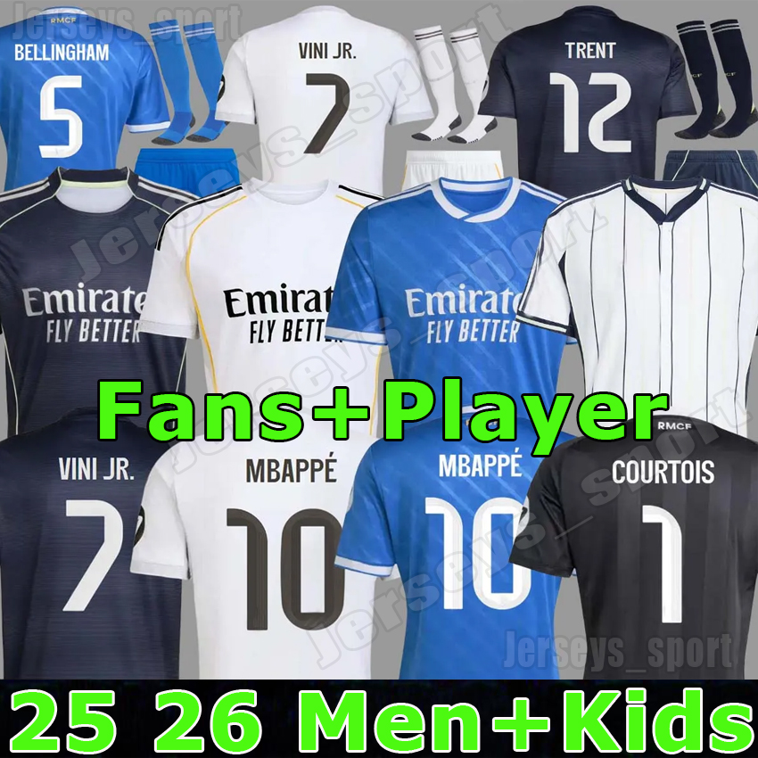 2025 2026 soccer jerseys 25 26 Real 4Th MadriDS football shirt TRENT Mbappe MASTANTUONO VALVERDE Fourth camiseta men kids uniforms VINI JR BELLINGHAM CARVAJAL