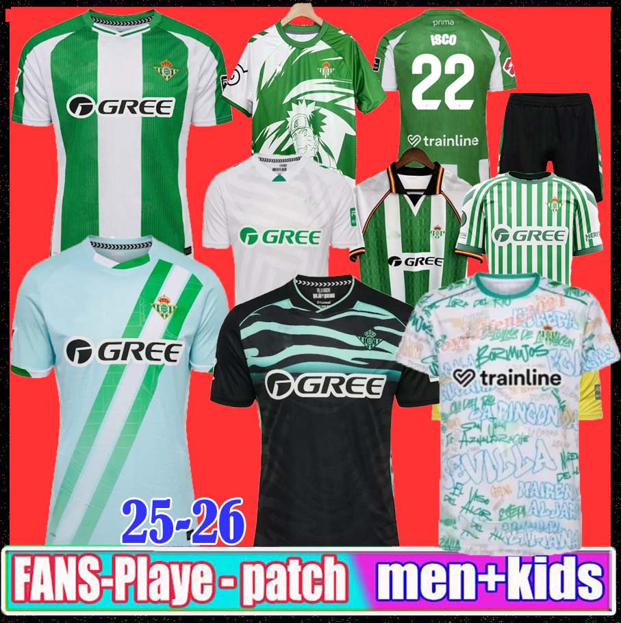2025 2026 real betis Soccer Jerseys ANTONY 7 Camiseta de Futbol Men Kids equipacion betis football shirts camiseta Betis VITOR ROQUE HERNANDEZ ABDE special