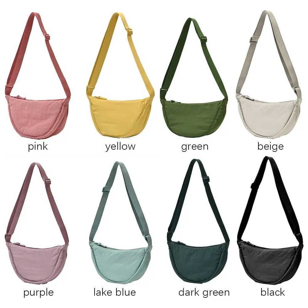 Women Nylon Shoulder Bags Exquisite Solid Color Crossbody Bag Casual Sports Style Underarm Bags Y250819
