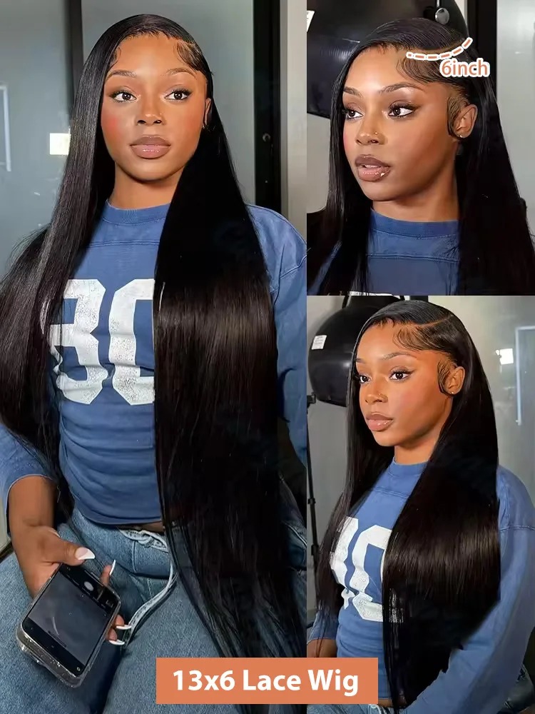 Black Wigs for Women Synthetic Lace Front Wigs Hd Transparent Lace Long Straight Hair Glueless Natural Hailrine Preplucked Hairline Frontal Cosplay Da