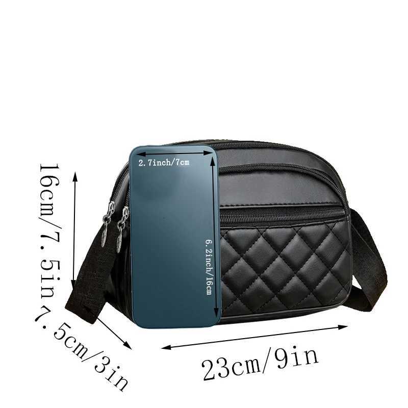 Neutral style shoulder bag for men and women. Multi-layered pockets made of PU material. Suitable for travel and gift giving. Y250819