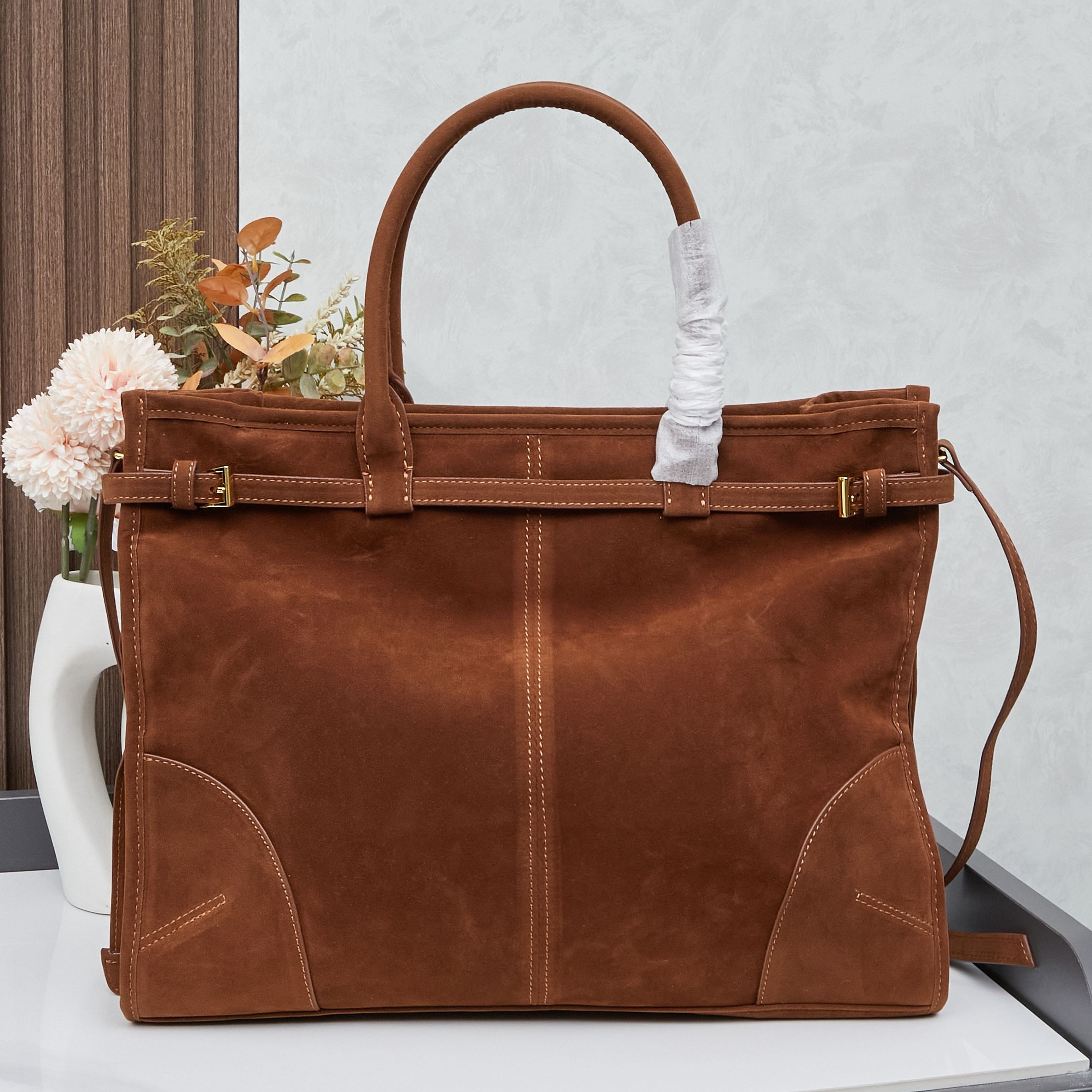 Brown Suede Bag Designer Shoulder Bag Women Luxury Tote Bag Soft Leather Designer Purse Woman Handbag Fashion Black Grey Pink White Designer Bag Men PB69